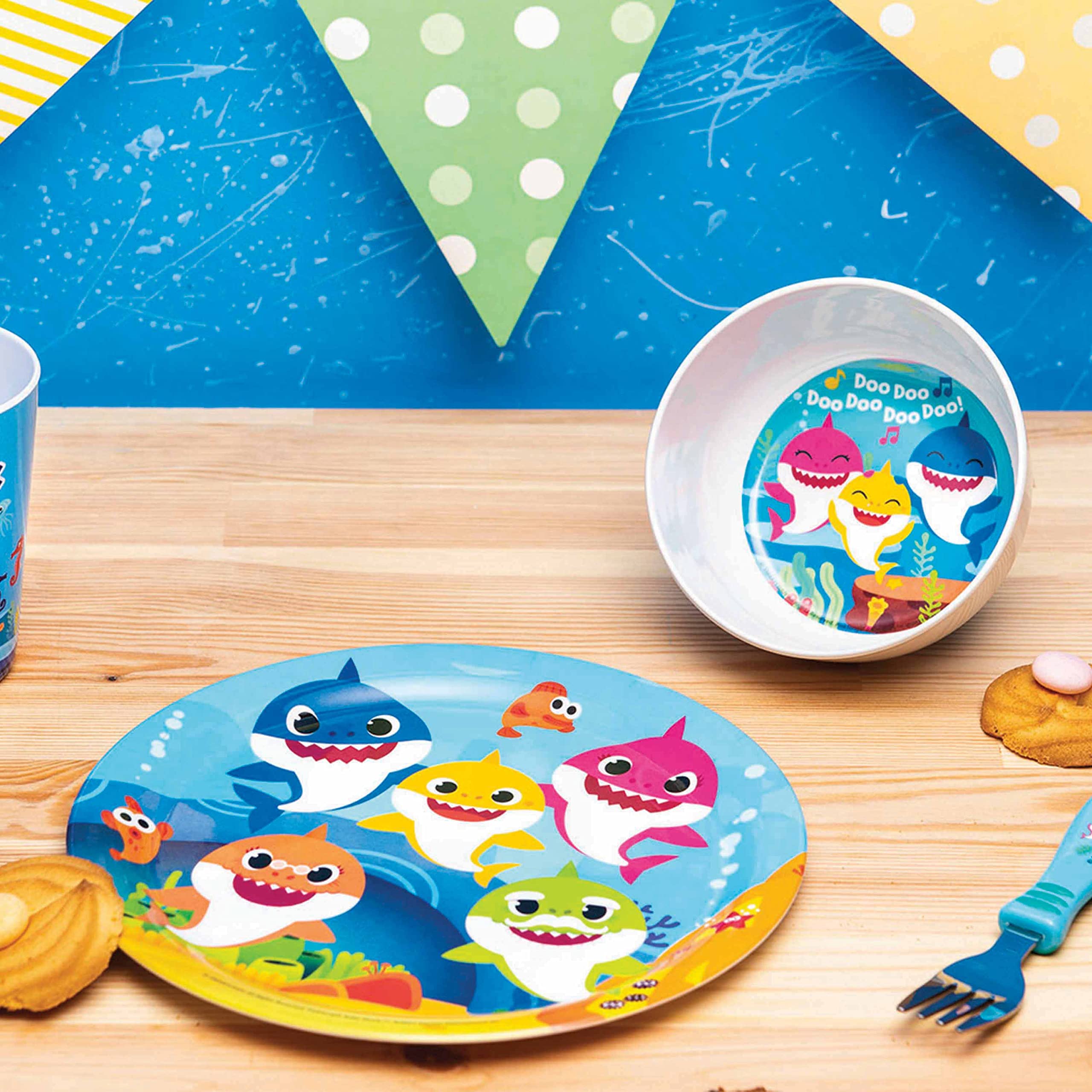 Amazon | Zak Designs Baby Shark Kids Dinnerware Set Includes Plate